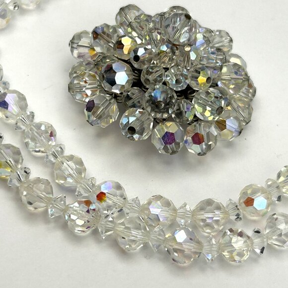 Unique Vintage Crystal Necklace Set - Picture 4 of 11